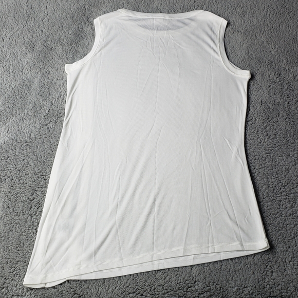 Zuda Z-Luxe Asymmetrical XS White Tank Top - Picture 5 of 5